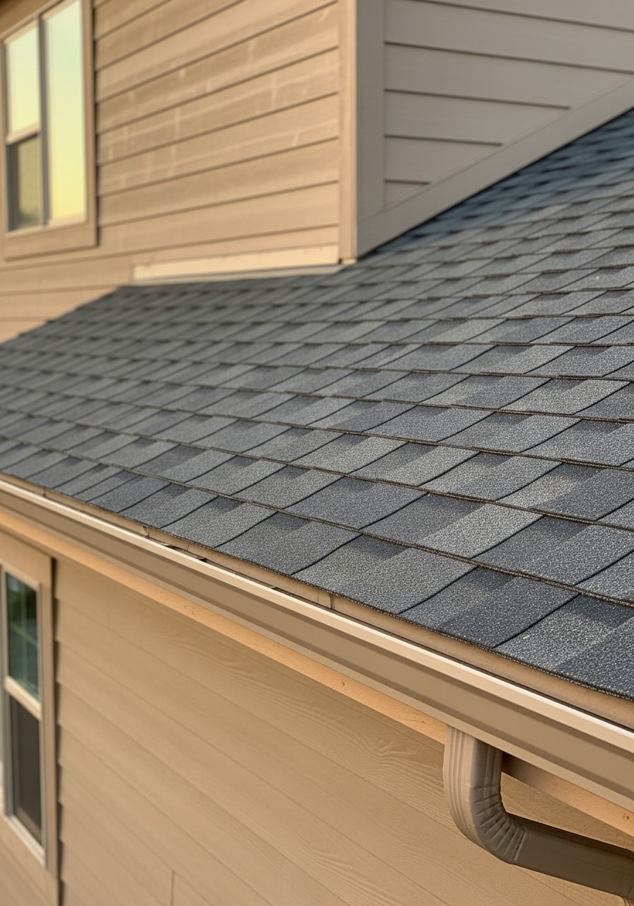 Close-up of quality construction detail on a Pronghorn home exterior.